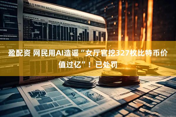 盈配资 网民用AI造谣“女厅官挖327枚比特币价值过亿”！已处罚